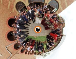 Outdoor Group 360 Wedding Shot Virtual Reality Photo VR Photography Little Planet